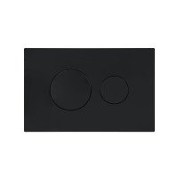 Клавіша змиву Qtap Standard 152x236x28 мм, Matt Black, кругла QTSTD164BLM49470