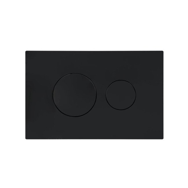 Клавіша змиву Qtap Standard 152x236x28 мм, Matt Black, кругла QTSTD164BLM49470