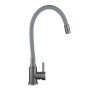 Змішувач для кухні Lidz Aria 015F3 (k35) з гнучким виливом LDARI015F3GGRP49565 Graphite/Grey