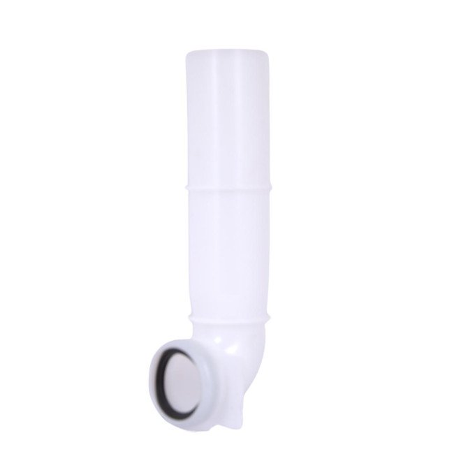 Кутова трубка змиву Qtap 82х74х262 мм White для інсталяції Standard QTSTD167W49807
