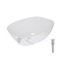 Раковина накладна Qtap Cardinal 500х380х140 мм, Marble, прямокутна, з донним клапаном QTCAR188MR49826