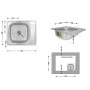 Кухонна мийка Brinex 5848 0,8 мм Micro Decor (BRIN5848MDEC08)