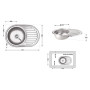 Кухонна мийка Brinex 7750 0,8 мм Satin (BRIN7750SAT08)