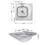 Кухонна мийка Brinex 6060-L 0,6 мм Satin (BRIN6060LSAT06)