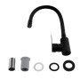 Змішувач для кухні Brinex Pure 015F3 з гнучким виливом   Black Matt BRIPUR015F3BLM
