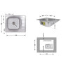 Кухонна мийка Brinex 5848 0,8 мм Satin (BRIN5848SAT08)