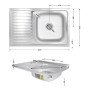 Кухонна мийка Brinex 5080-R 0,6 мм Satin (BRIN5080RSAT06)
