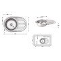 Кухонна мийка Brinex 7750 0,8 мм Micro Decor (BRIN7750MDEC08)