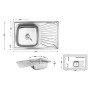 Кухонна мийка Brinex 7848 0,8 мм Micro Decor (BRIN7848MDEC08)