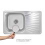 Кухонна мийка Brinex 7848 0,8 мм Micro Decor (BRIN7848MDEC08)