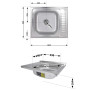 Кухонна мийка Brinex 6050-R 0,6 мм Satin (BRIN6050RSAT06)