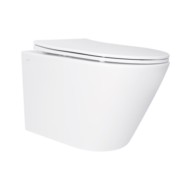 Унітаз підвісний Qtap Swan безобідковий з сідінням Soft-close QT16335180W