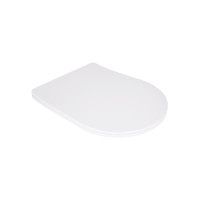 Сидіння для унітаза підлогового (Grand) 560×363×30 мм, White, з мікроліфтом, Slim Duroplast, Quick Release QT26228301W3 Qtap