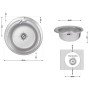 Кухонна мийка Brinex 510-D 0,8 мм Satin (BRIN510SAT08)