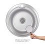 Кухонна мийка Brinex 510-D 0,8 мм Satin (BRIN510SAT08)