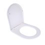 Сидіння для унітаза підлогового (Dove) 425×363×30 мм, White, з мікроліфтом, Slim Duroplast, Quick Release QT06228380BW3 Qtap