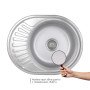 Кухонна мийка Brinex 5745 0,8 мм Satin (BRIN5745SAT08)