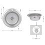 Кухонна мийка Brinex 510-D 0,8 мм Micro Decor (BRIN510MDEC08)