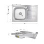 Кухонна мийка Brinex 5080-L 0,6 мм Satin (BRIN5080LSAT06)