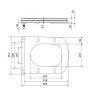 Сидіння для унітаза підлогового (Aries) 445×360×30 мм, White, з мікроліфтом? Slim Duroplast, Quick Release QT03228302W3 Qtap