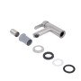 Змішувач для раковини Brinex Pure 001F низький  Nickel BRIPUR001FNKL