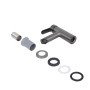 Змішувач для раковини Brinex Pure 001F низький  Gunmetal Black BRIPUR001FGRP