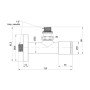 Комплект кранів Thermo Alliance Standart 1/2" З для рушникосушарки кутовий білий SF395W15W