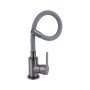 Змішувач для кухні Brinex Pure 015F3 з гнучким виливом   Graphite/Grey BRIPUR015F3GRG