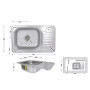 Кухонна мийка Brinex 6642 0,8 мм Satin (BRIN6642SAT08)