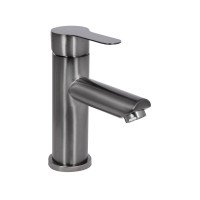 Змішувач для раковини Brinex Pure 001F низький  Gunmetal Black BRIPUR001FGRP