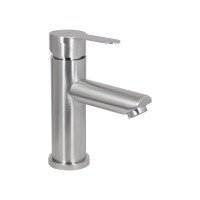 Змішувач для раковини Brinex Pure 001F низький  Nickel BRIPUR001FNKL