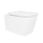 Унітаз підвісний Qtap Crow Ultra Quiet безобідковий з сідінням Soft-close QT05335170W