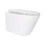 Унітаз підвісний Qtap Swan безобідковий з сідінням Soft-close QT16335180W
