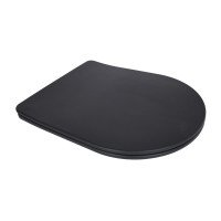 Сидіння для унітаза (Robin 660, Scorpio 520,660) 460x362x50 мм, Matt Black, з мікроліфтом, Slim Duroplast, Quick Release QTSC179MB47352 Qtap