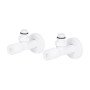 Комплект кранів Thermo Alliance Standart 1/2" З для рушникосушарки кутовий білий SF395W15W