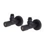 Комплект кранів Thermo Alliance Standart 1/2" З для рушникосушарки кутовий чорний SF395W15B
