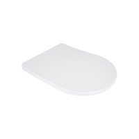 Сидіння для унітаза підлогового (Vlasta) 560×363×30 мм, White, з мікроліфтом, Slim Duroplast, Quick Release QT28228300W3 Qtap
