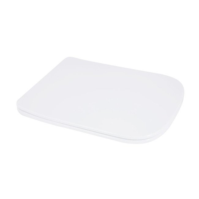 Сидіння для унітаза підлогового (Aries) 445×360×30 мм, White, з мікроліфтом? Slim Duroplast, Quick Release QT03228302W3 Qtap