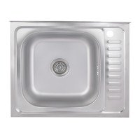 Кухонна мийка Brinex 6050-L 0,6 мм Satin (BRIN6050LSAT06)