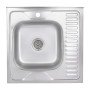 Кухонна мийка Brinex 6060-L 0,6 мм Satin (BRIN6060LSAT06)