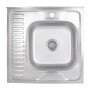 Кухонна мийка Brinex 6060-R 0,6 мм Satin (BRIN6060RSAT06)