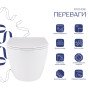 Унітаз підвісний Qtap Robin Mew безобідковий з сидінням Soft-close QT13332381АSW