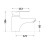 Змішувач для раковини Lidz Tani 001F1 (k40) LDTAN001F1CRM44957 Chrome