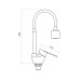 Смеситель для кухни Lidz Tani 008F4 с гибким изливом (k40) LDTAN008F4CRM44972 Chrome