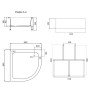Душовий піддон Lidz KAPIELKA ST80x80x26 з панеллю