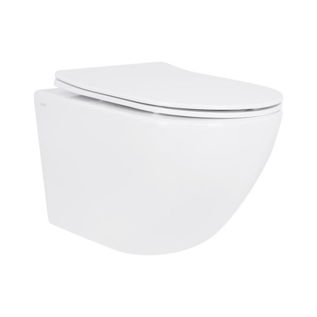 Унітаз підвісний Qtap Jay безободковий Ultra Quiet з сидінням Soft-close QT07335177W