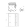 Душова кабіна Lidz Latwa SC90x90.SAT.MID.FR, скло Frost 4 мм без піддона