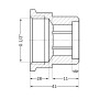Подовжувач латунний Thermo Alliance Standart 1/2"ВЗ, L=30 мм SD4221530