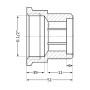 Подовжувач латунний Thermo Alliance Standart 1/2"ВН, L=40 мм SD4221540