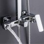 Душова система для кабіни Qtap Capricorn на три споживачі (з виливом) 53103KNC Chrome